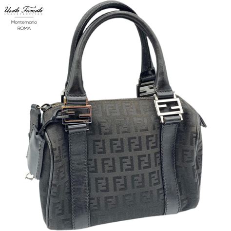 borsa pelle nera fendi|pochette donna fendi.